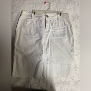 Calvin Klein white denim skirt